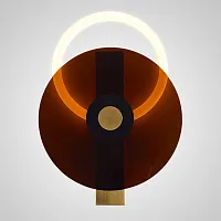 Настенный светильник ENIGMA Burgundy 209177-26 ImperiumLoft бордовый на 1 лампу, основание латунь в стиле современный 