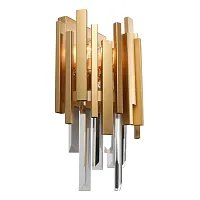 Бра Carisio OML-72801-02 Omnilux золотой прозрачный 2 лампы, основание золотое в стиле классический 