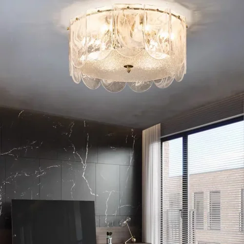 Люстра потолочная KATALINA CH D38.5 206137-23 ImperiumLoft белая на 4 лампы, основание латунь в стиле современный фото 7