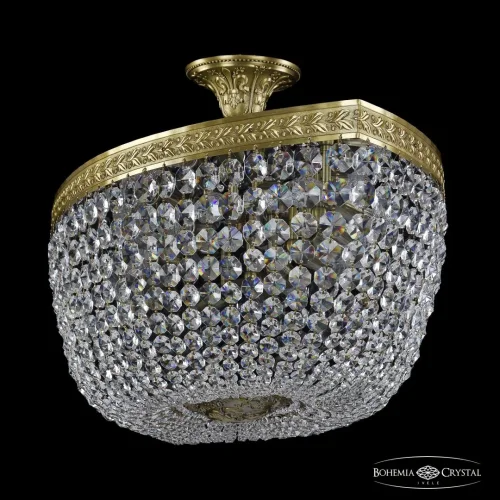Люстра потолочная хрустальная 19113/100IV Pa Bohemia Ivele Crystal прозрачная на 14 ламп, основание латунь в стиле классический sp фото 2
