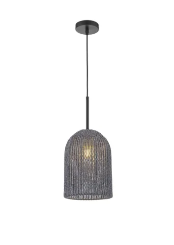 Светильник подвесной Yarn V11880-1P Moderli серый на 1 лампу, основание чёрное в стиле лофт современный фото 3