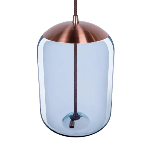 Светильник подвесной LED Knot 8133-C mini LOFT IT голубой 1 лампа, основание медь в стиле модерн  фото 5