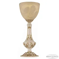 Настольная лампа AL79100L/15 WMG P1 Angel Bohemia Ivele Crystal белая 1 лампа, основание золотое патина белое металл в стиле классический 