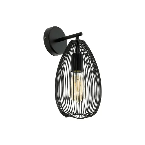 Бра лофт Clevedon 49143 Eglo чёрный на 1 лампа, основание чёрное в стиле лофт 