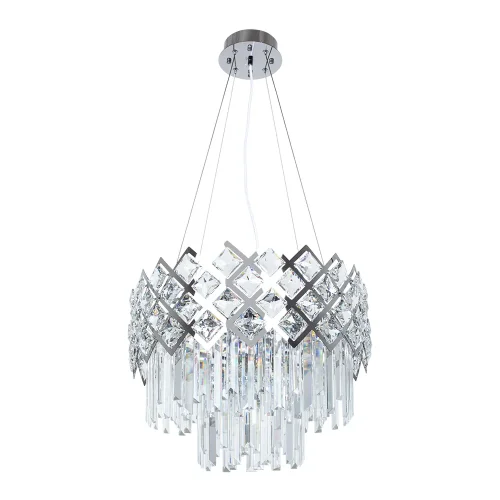 Люстра подвесная Wezen A1006SP-8CC Arte Lamp хром прозрачная на 8 ламп, основание хром в стиле современный 