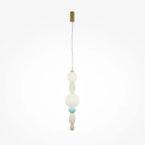 Светильник подвесной LED Adore MOD297PL-L24BS3K Maytoni белый разноцветный на 1 лампу, основание латунь в стиле современный арт-деко выдувное шар фото 5