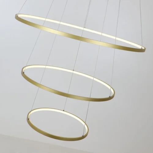 Светильник подвесной LED Giro 2937-18P Favourite золотой 1 лампа, основание золотое в стиле современный кольца фото 3