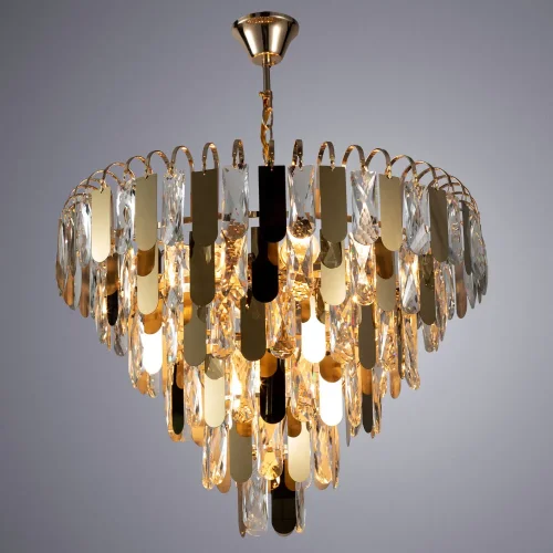 Люстра подвесная Vivien A2719SP-8GO Arte Lamp прозрачная на 8 ламп, основание золотое в стиле современный  фото 2