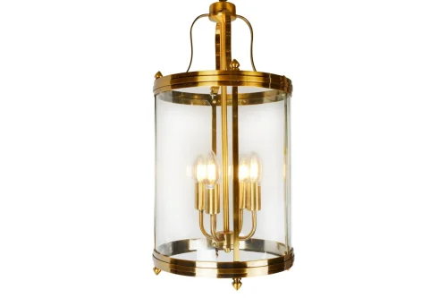 Светильник подвесной East 8946-4 GLD iLamp прозрачный 4 лампы, основание золотое в стиле американский современный  фото 3