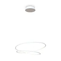 Светильник подвесной LED Nola MOD100PL-L47WK1 Maytoni белый 1 лампа, основание белое в стиле минимализм модерн кольца