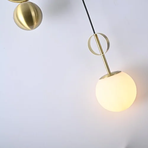Светильник подвесной Newton 101835-26 ImperiumLoft белый 1 лампа, основание латунь в стиле современный  фото 6