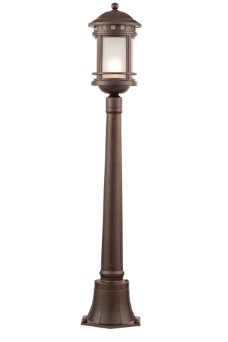 Парковый светильник Salamanca O031FL-01BR Maytoni уличный IP44 коричневый 1 лампа, плафон белый в стиле современный E27