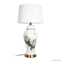 Настольная лампа Equilibrium 10290T LOFT IT белая 1 лампа, основание разноцветное керамика в стиле классический современный 