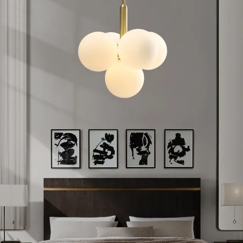 Люстра потолочная POLARIS D60 219506-23 ImperiumLoft белая на 13 ламп, основание золотое в стиле современный скандинавский  фото 13
