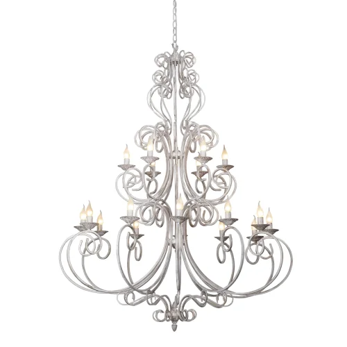 Люстра подвесная V1094/12+6 Vitaluce без плафона на 18 ламп, основание белое в стиле современный 