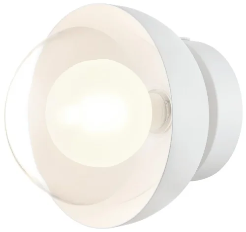 Бра 359-001-01 Velante прозрачный на 1 лампа, основание белое в стиле современный 