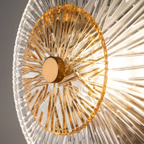 Бра настенный Aster MOD007WL-01G Maytoni прозрачный на 1 лампу, основание золотое в стиле фото 4