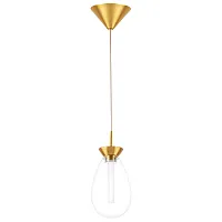 Светильник подвесной LED Colore 805110 Lightstar прозрачный 1 лампа, основание золотое в стиле арт-деко 