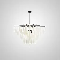 Люстра потолочная RITTA D68 Black 196784-23 ImperiumLoft белая на 12 ламп, основание чёрное в стиле современный Люстра потолочная RITTA D68 Black 196784-23 ImperiumLoft белая на 12 ламп, основание чёрное в стиле современный