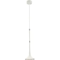 Светильник подвесной LED Loft LOF-ZW-1(BC) Kutek белый на 1 лампу, основание белое в стиле хай-тек 