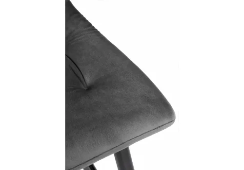 Барный стул Stich dark gray 15054 Woodville, серый/велюр, ножки/металл/чёрный, размеры - ****430*480 фото 7