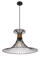 Светильник подвесной Purra 54814H2 Globo чёрный 1 лампа, основание чёрное в стиле лофт современный 