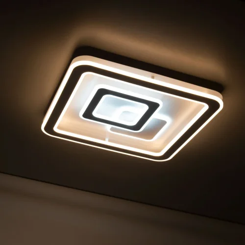 Светильник потолочный LED с пультом Квест CL739B150 Citilux белый 1 лампа, основание белое в стиле модерн квадраты фото 8
