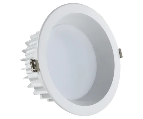 Светильник точечный LED Точка 2136,01 Kink Light белый на 1 лампу, основание белое в стиле современный круглый