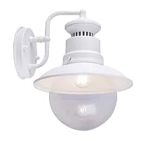 Настенный светильник Sella 3272W Globo уличный IP44 белый 1 лампа, плафон прозрачный в стиле кантри прованс E27