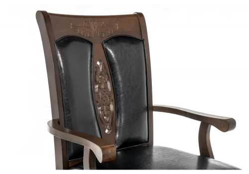 Деревянный стул Gala dirty oak / black 11421 Woodville, чёрный/искусственная кожа, ножки/дерево/коричневый, размеры - ****600*600 фото 6