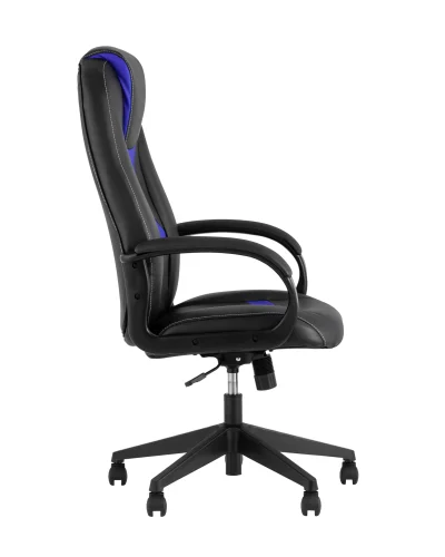 Кресло игровое TopChairs ST-CYBER 8 черный/синий эко.кожа крестовина пластик УТ000035042 Stool Group, синий/экокожа, ножки/металл/чёрный, размеры - ****655*770 фото 7