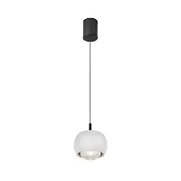 Светильник подвесной LED Roller 8405 Mantra белый 1 лампа, основание чёрное в стиле хай-тек современный 