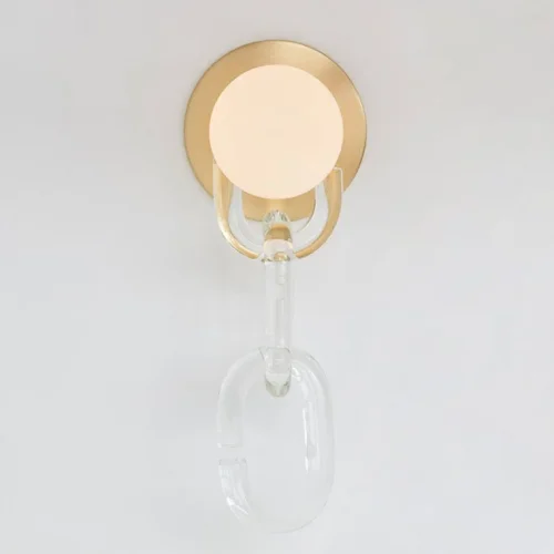 Настенный светильник CHAIN WALL Прозрачный 178089-26 ImperiumLoft белый на 1 лампа, основание прозрачное латунь в стиле современный  фото 3