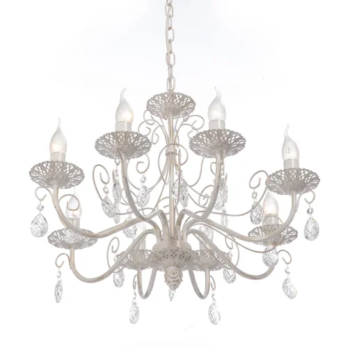 Люстра подвесная V1180/8 Vitaluce без плафона на 8 ламп, основание белое в стиле классический фото 3