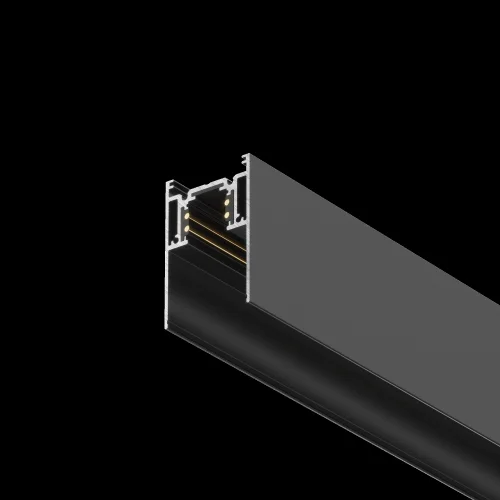 Шинопровод трек накладной 2м Magnetic track system Gravity TRX010-412B Maytoni чёрный в стиле современный для светильников серии Magnetic track system Gravity шинопровод подвесной накладной gravity магнитная магнитный фото 5