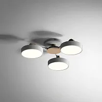 Светильник подвесной LED Move 101813-26 ImperiumLoft серый 3 лампы, основание серое в стиле скандинавский 