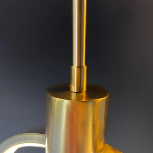 Светильник подвесной BABETTA RING 1 L280 brass 4000К 186736-23 ImperiumLoft прозрачный 3 лампы, основание латунь в стиле современный арт-деко  фото 15