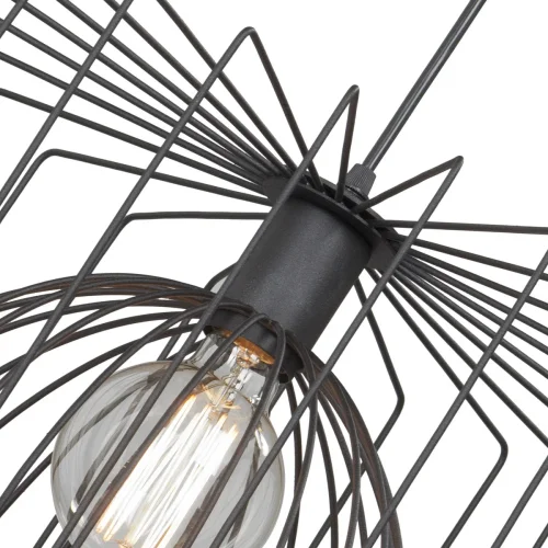 Светильник подвесной V4446-1/1S Vitaluce без плафона на 1 лампу, основание чёрное в стиле лофт фото 2