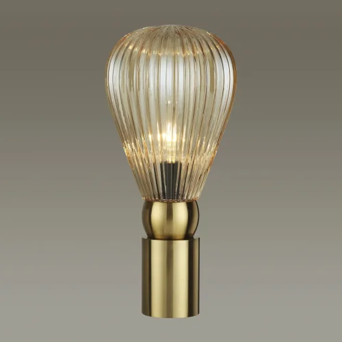 Настольная лампа Elica 5402/1T Odeon Light янтарная 1 лампа, основание золотое металл в стиле современный  фото 4