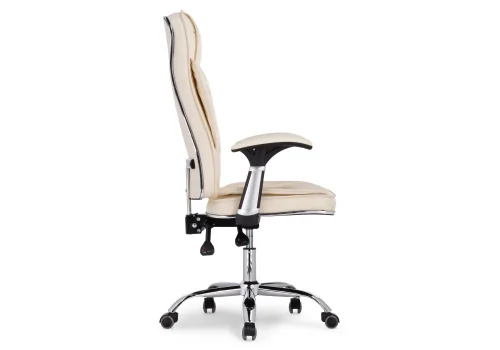 Кресло для руководителя Vestra cream 15259 Woodville, бежевый/искусственная кожа, ножки/металл/хром, размеры - ****620*640 фото 4