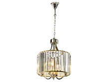Светильник подвесной 12404/S Newport прозрачный 4 лампы, основание никель в стиле американский классика модерн 