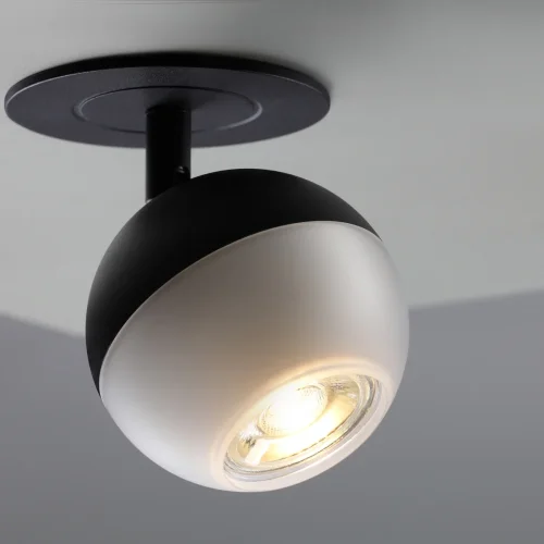 Светильник точечный Garn 370817 Novotech белый 1 лампа, основание чёрное в стиле современный  фото 6