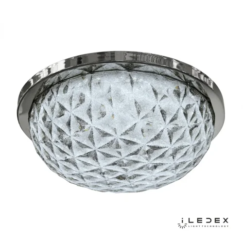 Светильник потолочный LED с пультом Bliss FOKD-68-501 CR iLedex прозрачный 1 лампа, основание хром в стиле современный хай-тек с пультом фото 3