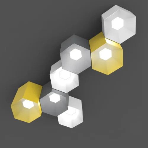 Светильник потолочный HEXAGON B 101670-26 ImperiumLoft белый на 1 лампу, основание белое в стиле современный фото 9