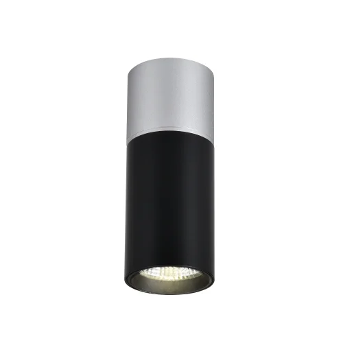 Светильник накладной LED Deepak 3072-1C Favourite чёрный 1 лампа, основание серебряное в стиле современный круглый