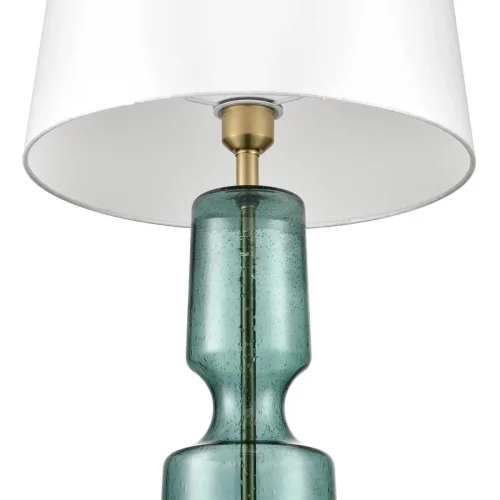Настольная лампа Paradise VL5774N11 Vele Luce белая 1 лампа, основание зелёное латунь стекло металл в стиле классический современный  фото 4
