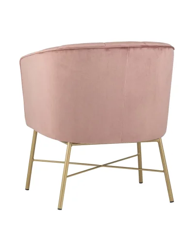 Кресло Шале, велюр розовый УТ000005602 Stool Group, розовый/велюр, ножки/металл/44483, размеры - ****670*620мм фото 5