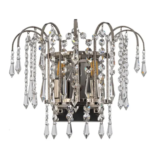 Бра Bellagio E 2.10.102 N Arti Lampadari прозрачный на 2 лампы, основание никель в стиле арт-деко 