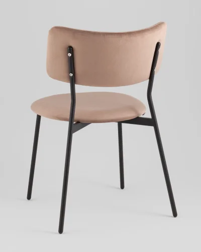 Стул Амелия велюр коричневый УТ000039954 Stool Group, коричневый/велюр, ножки/металл/чёрный, размеры - *780**** фото 4