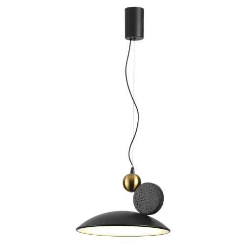 Светильник подвесной LED Travertino 6626/20L Odeon Light чёрный 1 лампа, основание чёрное в стиле современный хай-тек  фото 3